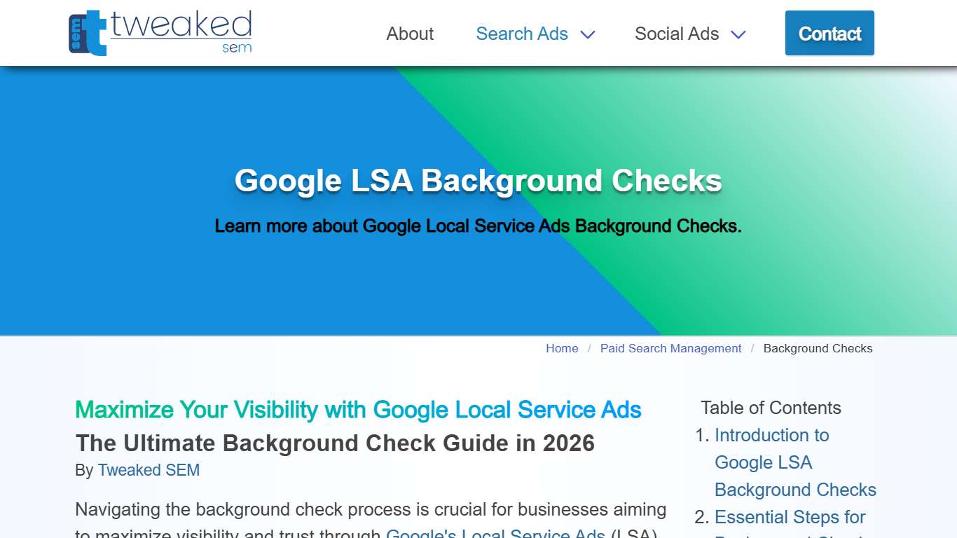 2026 Guide to Google LSA Background Checks